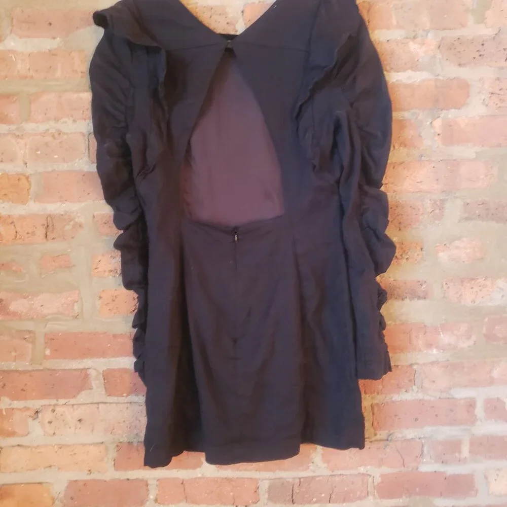 Audette Eclipse Mini Dress in Black - Picture 5 of 9